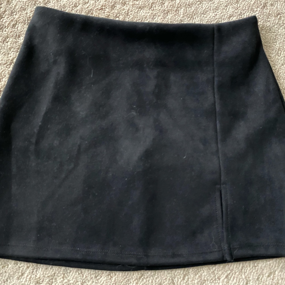 Altar’d State Black Suede Skirt with a Slit, size S